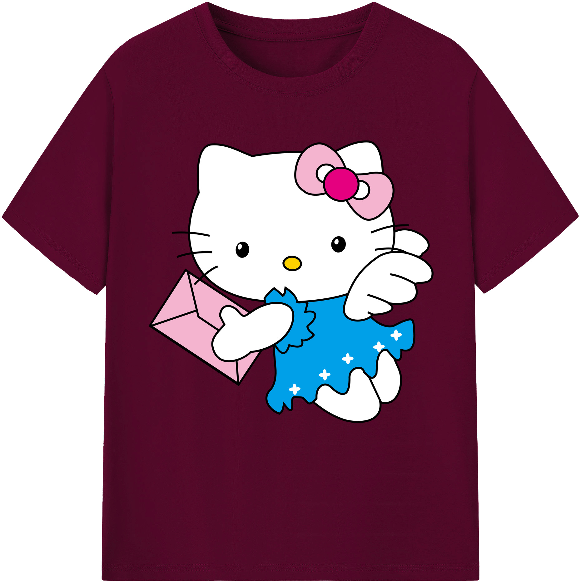 （画像用） Hello Kitty ハローキティ レディースカジュアルプリントTシャツ（綿100％）
